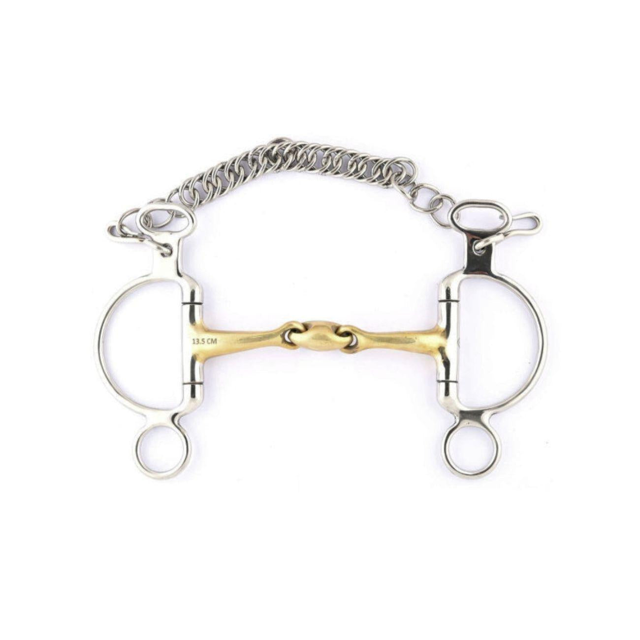 JUMP'IN FELIPE BITS FRENCH MOUTH SPEZZATO IN 3 OTTONE JUMP'IN OTTONE imboccature speciali 0101 09JU0101 OTTONE JUMP'IN 