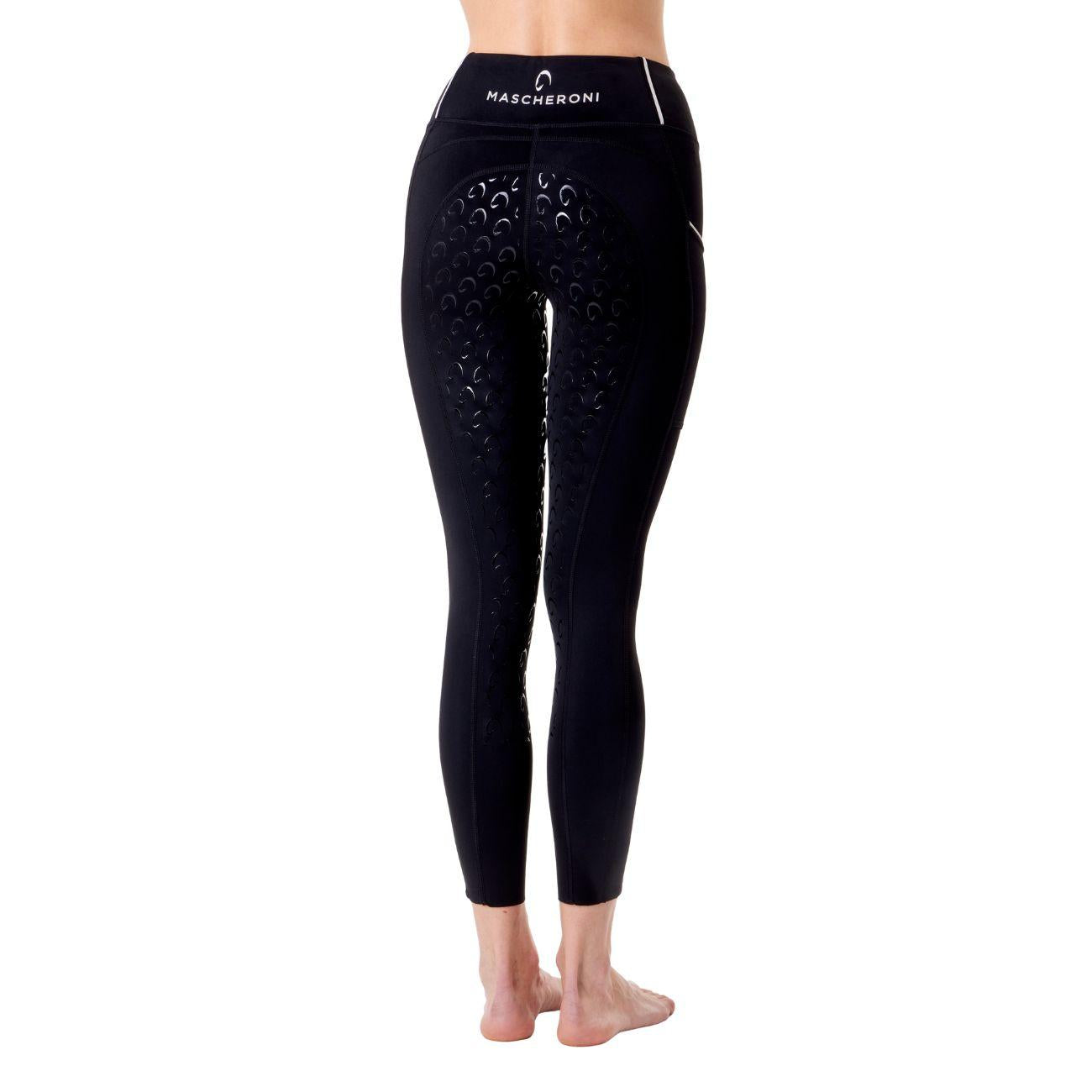 Leggings Da Donna Full Grip Arezzo Mascheroni Nero/Argento 30MA-AREZZO BLACK/SILVER MASCHERONI SELLERIA 