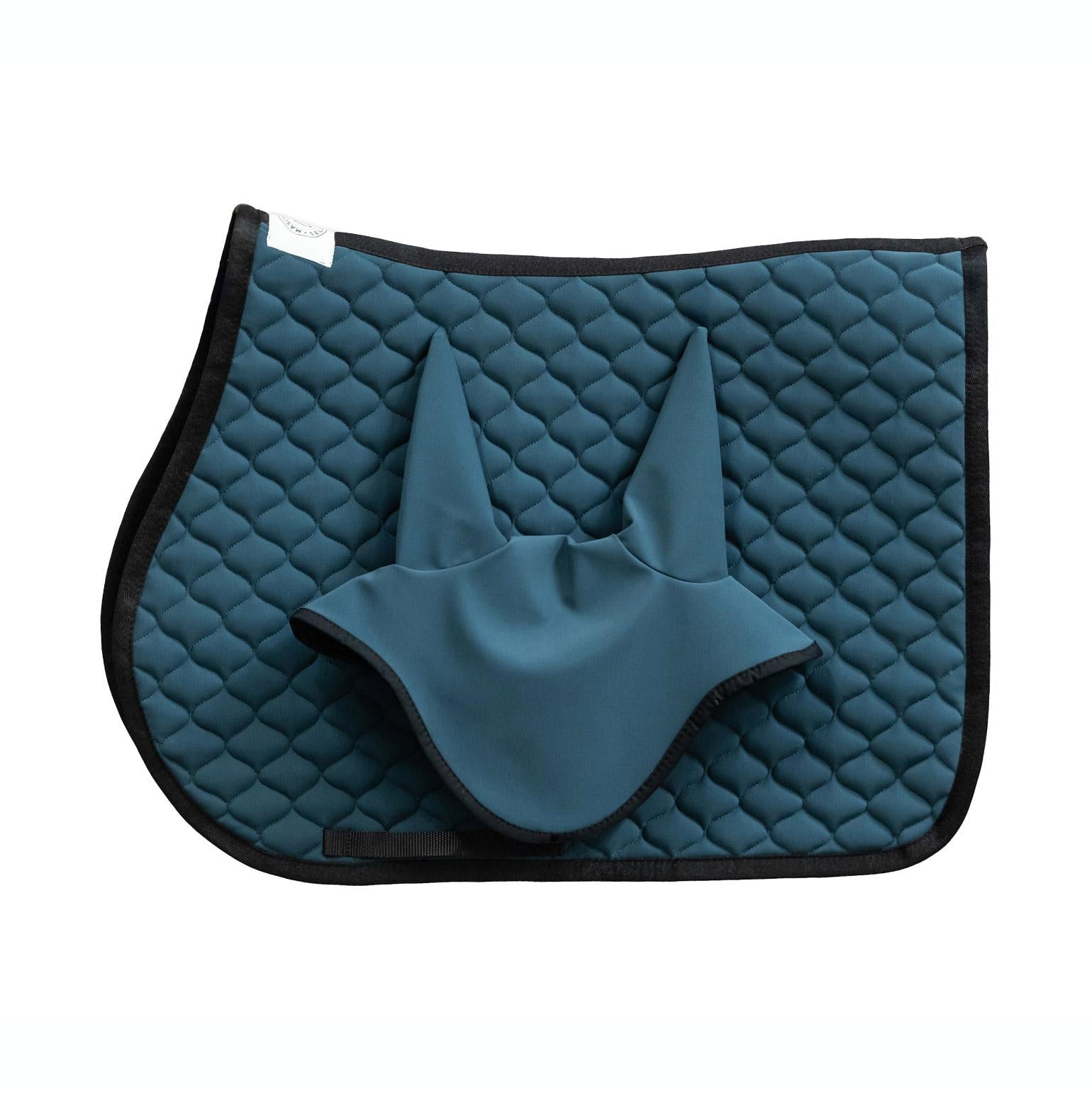 Sottosella Da Salto Mascheroni Con Cuffietta E Motivo A Rombi Petrolio SOTTOSELLA+CUFFIETTAROMBO PETROLIO MASCHERONI SELLERIA 