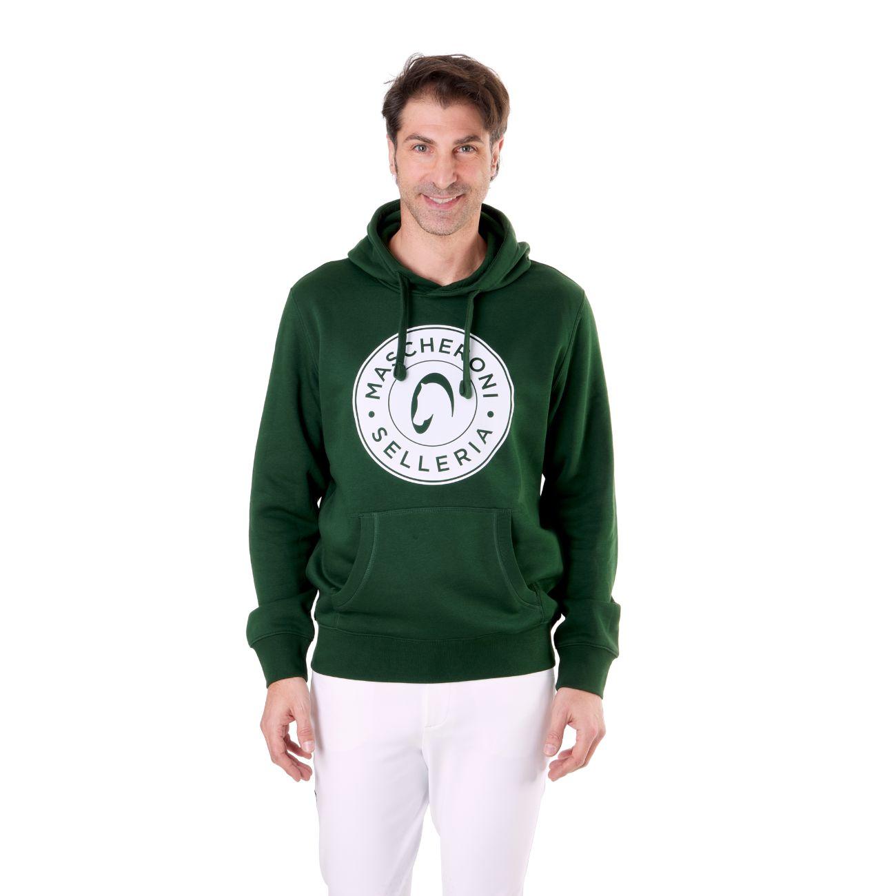 Felpa Unisex Con Cappuccio Mascheroni 09MA-K489 VERDE MASCHERONI SELLERIA 