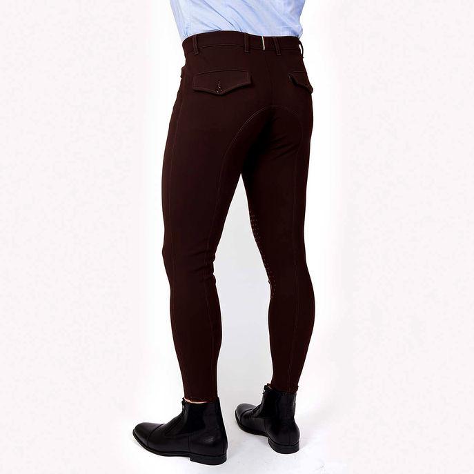 Pantalone Da Equitazione Da Uomo Half Grip Roma Mascheroni Marrone 09MA-04ROMA 525MARRONE MASCHERONI SELLERIA 