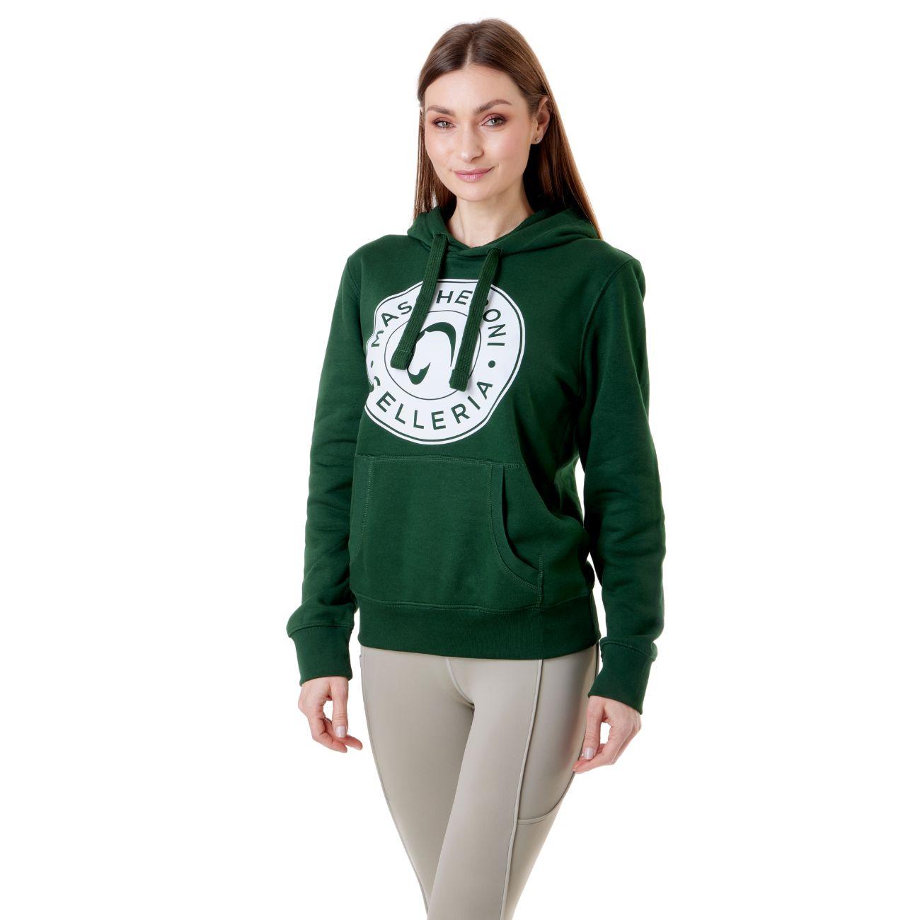 Felpa Unisex Con Cappuccio Mascheroni 09MA-K489 VERDE MASCHERONI SELLERIA 