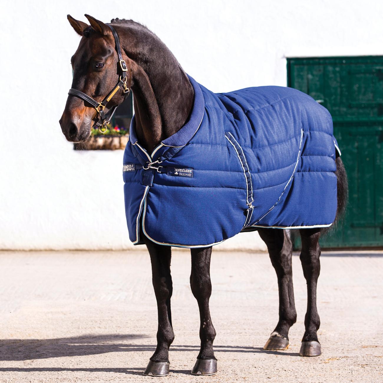 COPERTA DA BOX MOD.COSY STABLE 400GR. 09HO-ABAE43 NAVY-BEIGE-BLU-NAVY HORSEWARE