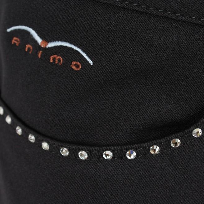 ANIMO Nosi Nero Pantaloni Da Equitazione 12AMNOSI 01NERO ANIMO 