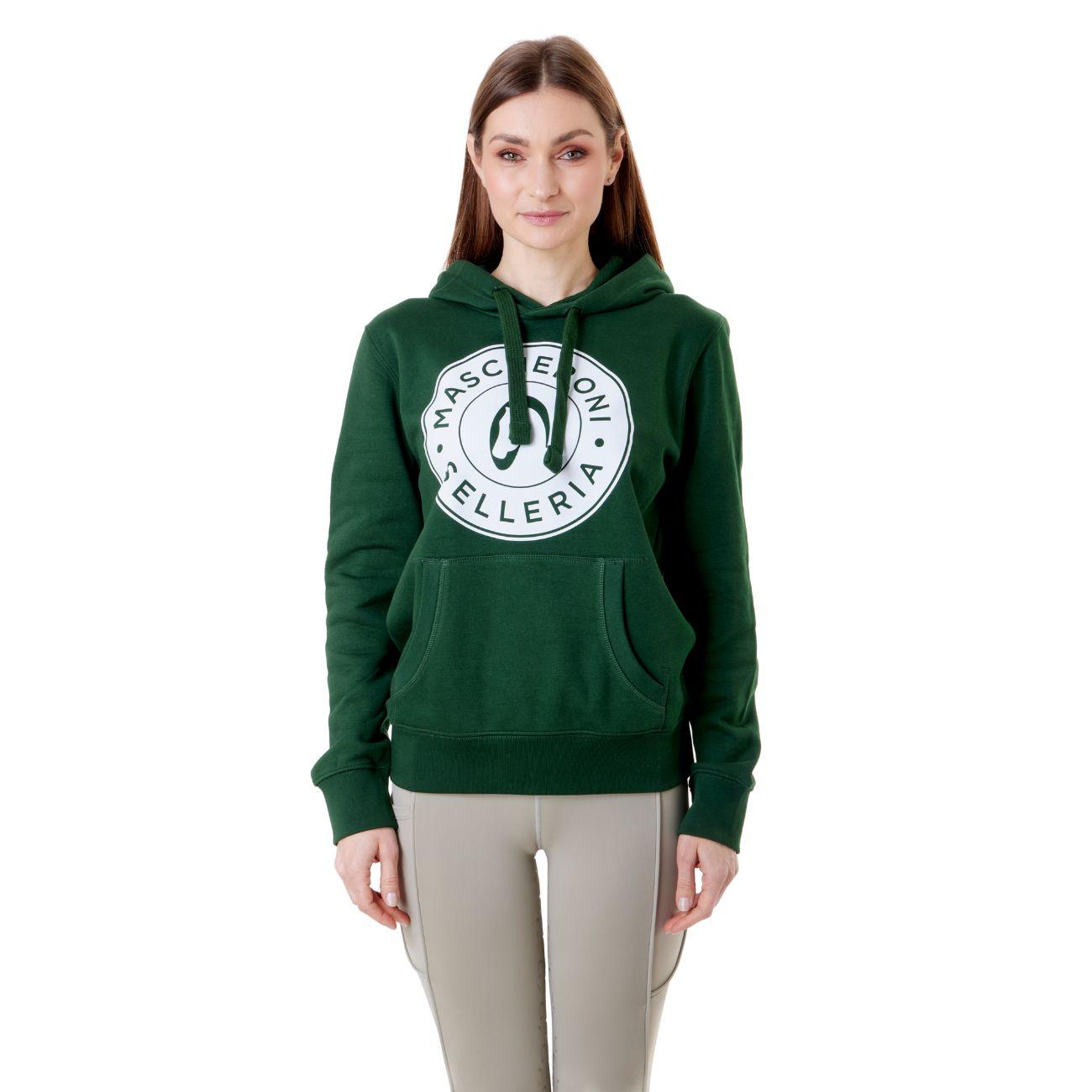 Felpa Unisex Con Cappuccio Mascheroni 09MA-K489 VERDE MASCHERONI SELLERIA 