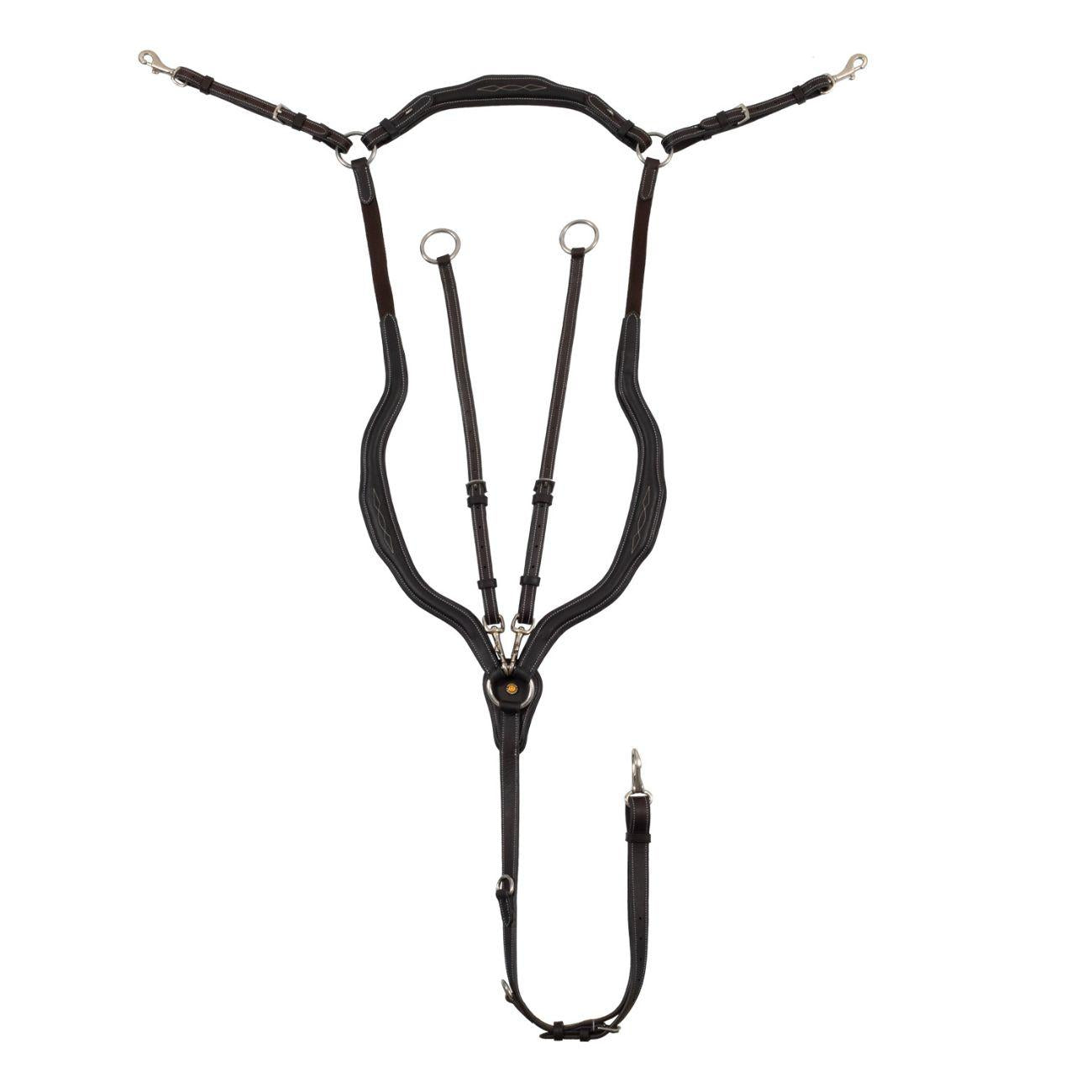 Pettorale Anatomico In Cuoio Con Martingala Removibile Equestro Marrone ETH02012 BROWN EQUESTRO 