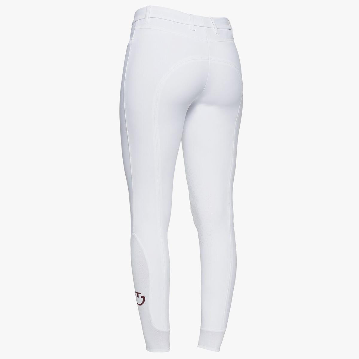 PANTALONE DA EQUITAZIONE DONNA CON GRIP AL GINOCCHIO CAVALLERIA TOSCANA 30CT-PADN22JE010 0001 WHITE CAVALLERIA TOSCANA 