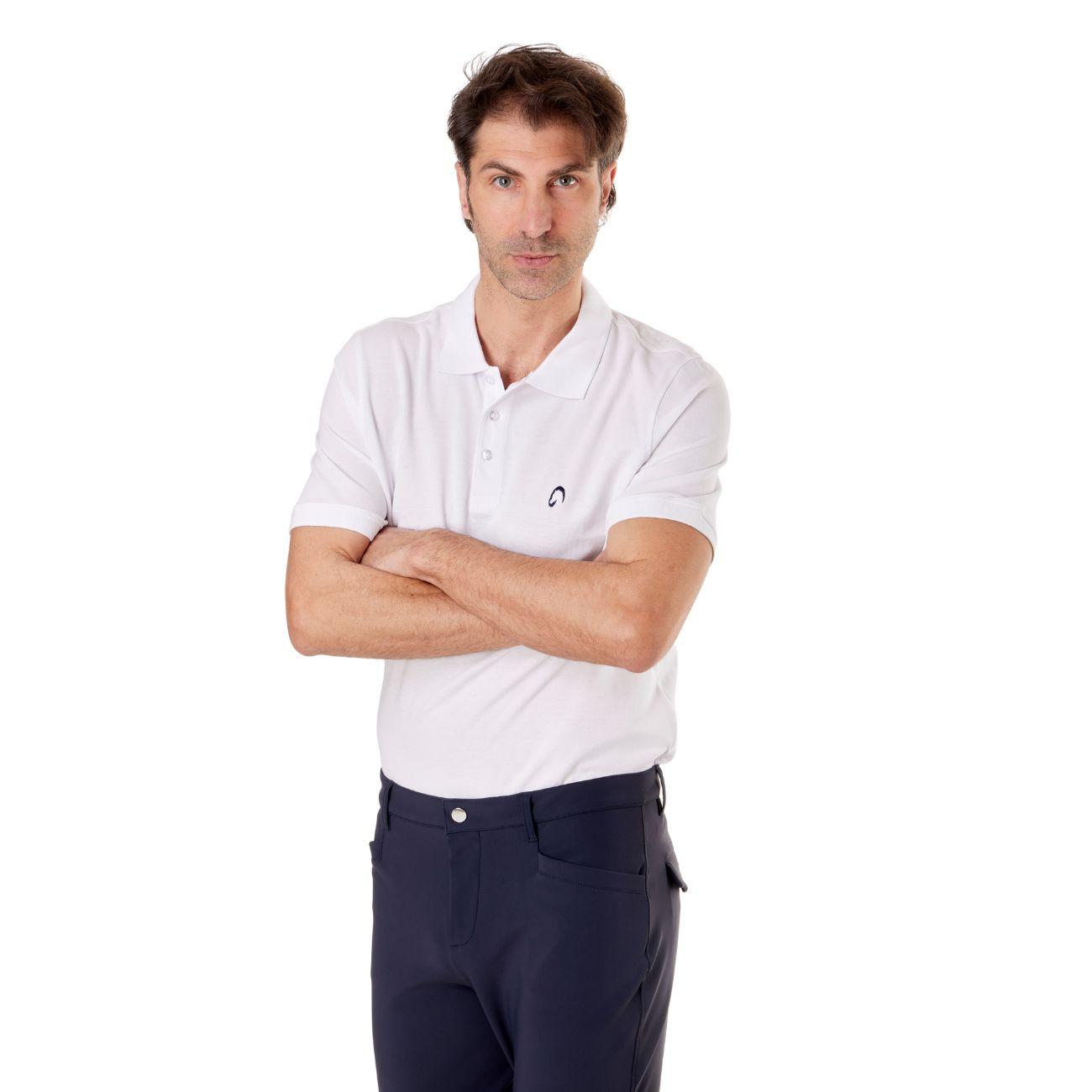 Polo Uomo A Manica Corta Mascheroni Bianco MASCHERONI/HS254K BLUE WHITE MASCHERONI SELLERIA 