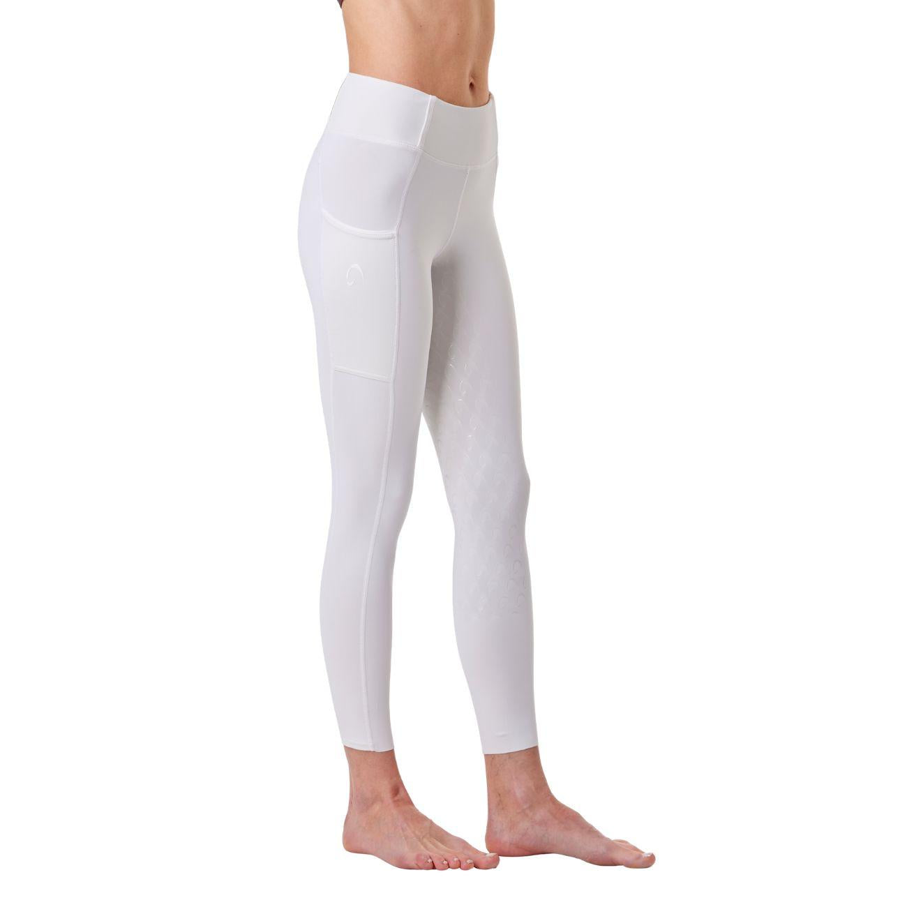 Leggings Da Donna Full Grip Arezzo Mascheroni Bianco 30MA-AREZZO WHITE/WHITE MASCHERONI SELLERIA 
