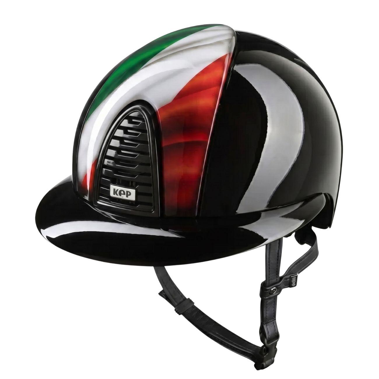 KEP ITALIA Cap Cromo 2.0 Polish Metal 2 Nero Con Visiera Polo E Fronte Personalizzato Con Tricolore Italiano CRPL2.1239 NERO 