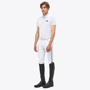 POLO DA COMPETIZIONE IN JERSEY UOMO CAVALLERIA TOSCANA 30CT-POU337JE022 0001WHITE CAVALLERIA TOSCANA