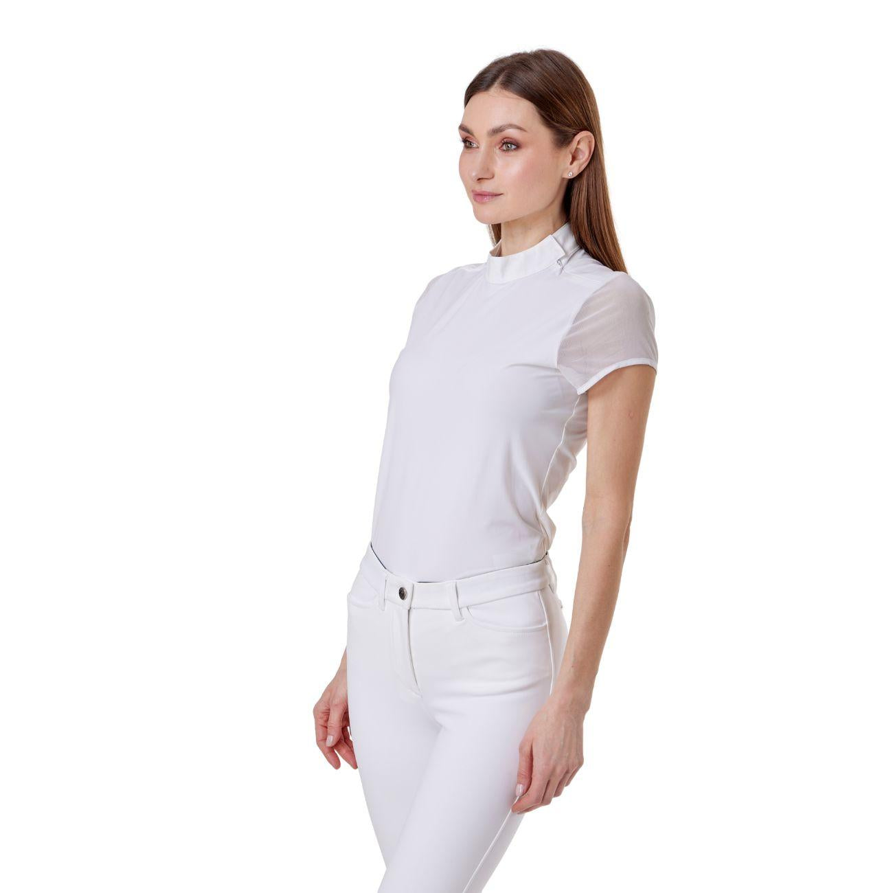 Polo Da Concorso Donna Manica Corta Mascheroni MASDPMC01 WHITE MASCHERONI SELLERIA 