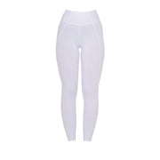 EQUESTRO Leggins Da Equitazione Donna Full Grip ETW00047 WHITE/WHITE EQUESTRO