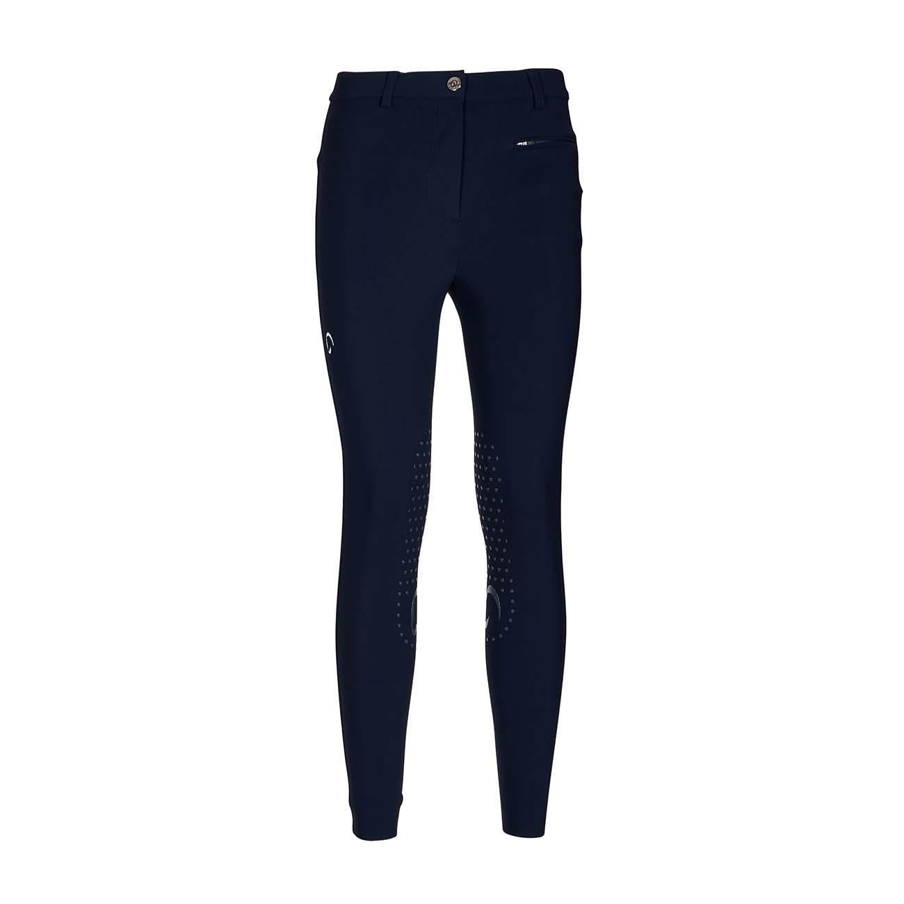 PANTALONE DA EQUITAZIONE DONNA CON GRIP E TASCHE ANTERIORI 09MA-05PARIGI 342BLU MASCHERONI SELLERIA