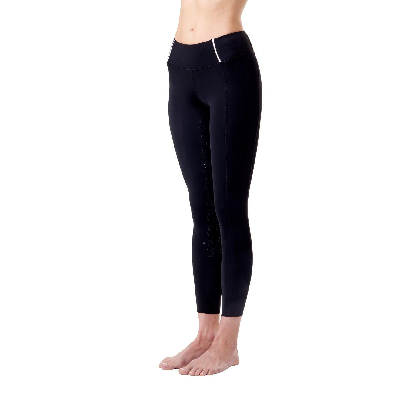 Leggings Da Donna Full Grip Arezzo Mascheroni Nero/Bianco 30MA-AREZZO BLACK/WHITE MASCHERONI SELLERIA 