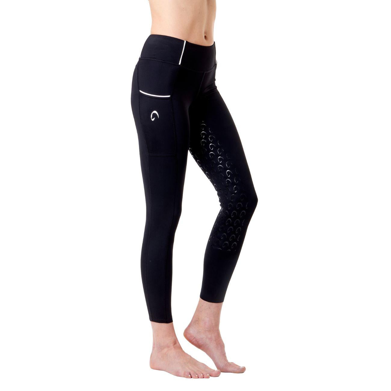 Leggings Da Donna Full Grip Arezzo Mascheroni Nero/Bianco 30MA-AREZZO BLACK/WHITE MASCHERONI SELLERIA 