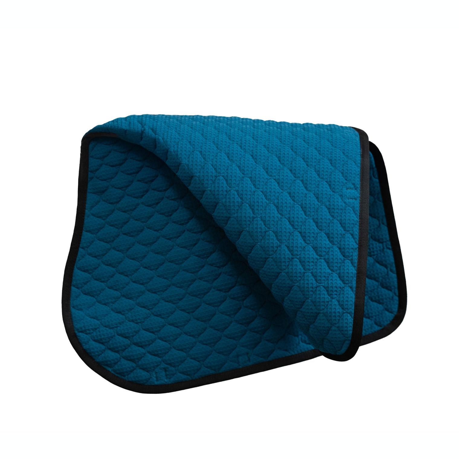 Sottosella Da Salto Mascheroni Con Cuffietta E Motivo A Rombi Petrolio SOTTOSELLA+CUFFIETTAROMBO PETROLIO MASCHERONI SELLERIA 