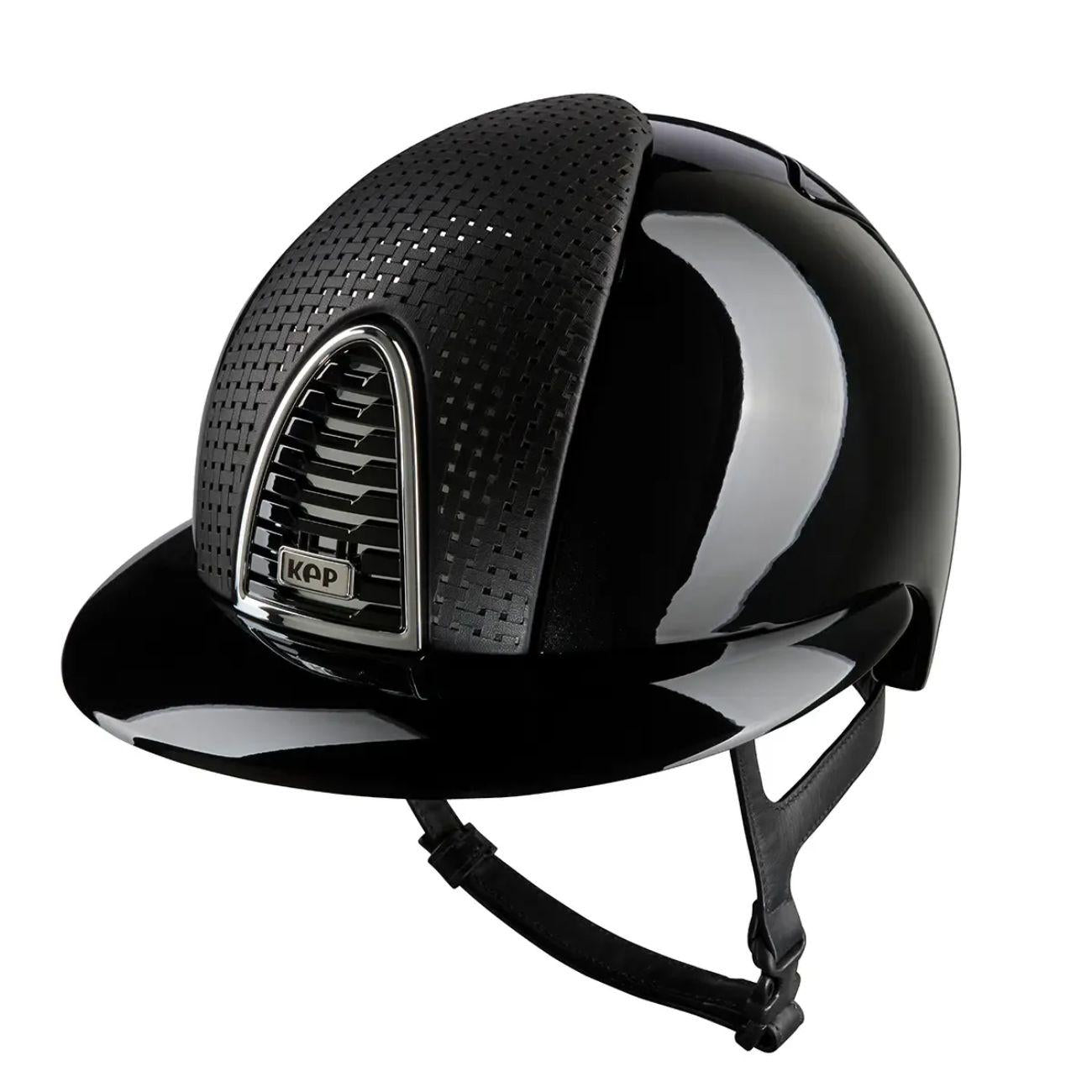 Kep Italia Cromo 2.0 Polished Cap with Mirrored Front with Crossed Fabric and Black Polo Visor