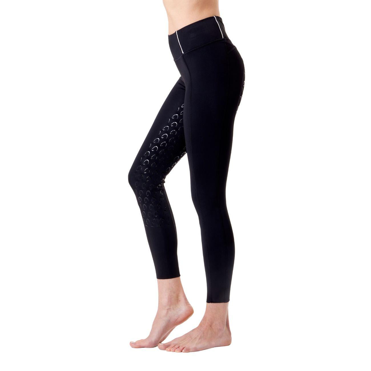 Leggings Da Donna Full Grip Arezzo Mascheroni Nero/Argento 30MA-AREZZO BLACK/SILVER MASCHERONI SELLERIA 