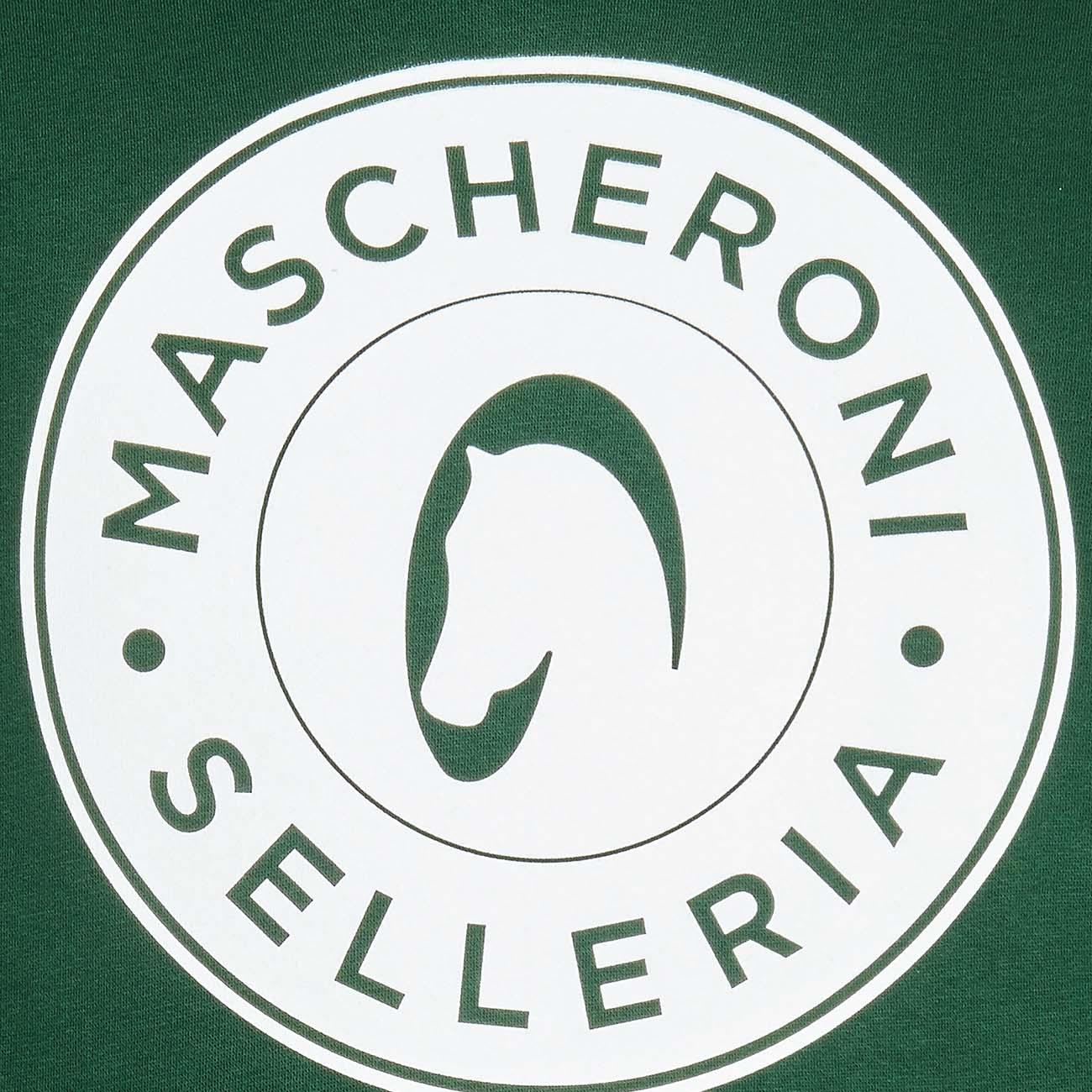 FELPA CON CAPPUCCIO MASCHERONI SELLERIA 09MA-K489 VERDE MASCHERONI SELLERIA 
