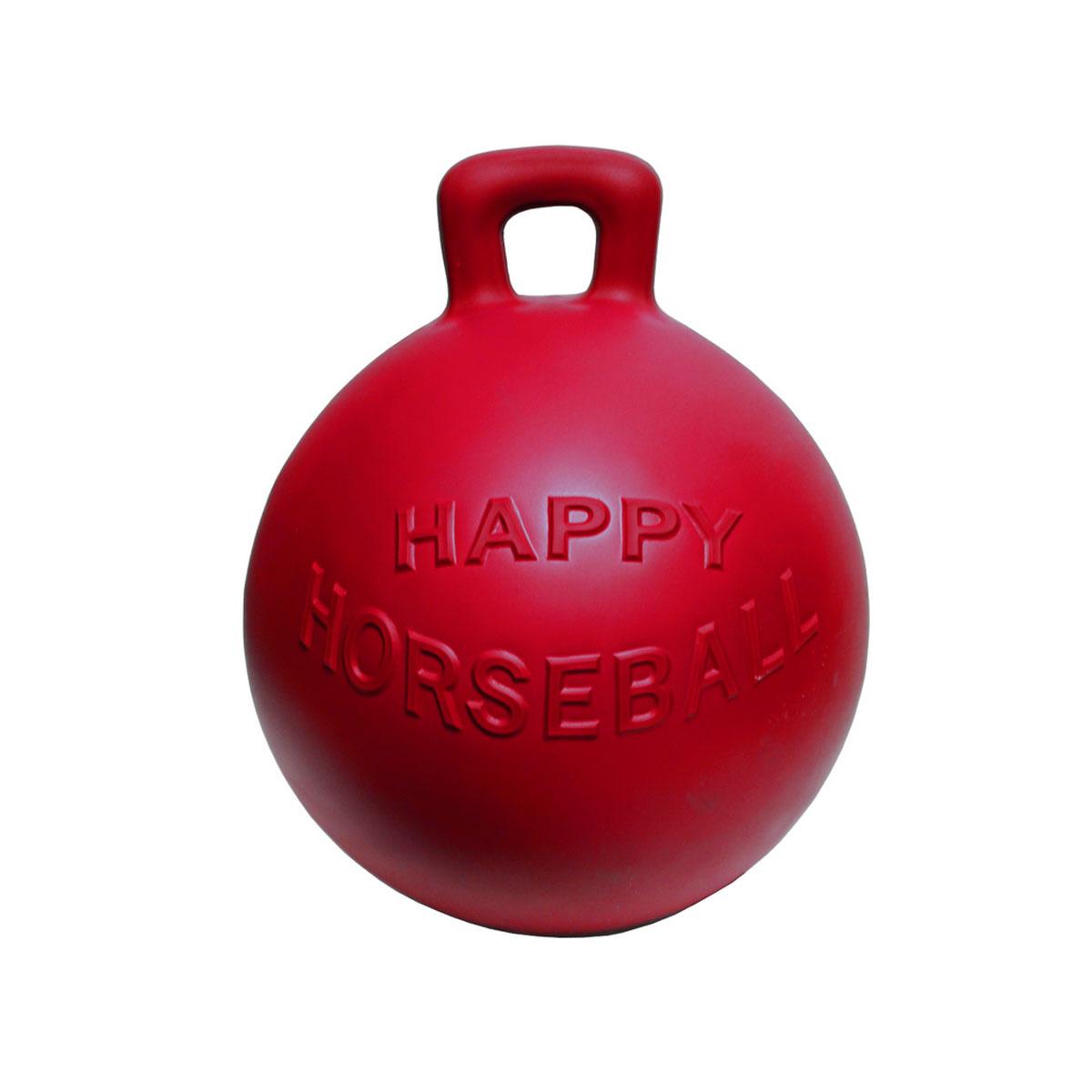 HORSEBALL CON MANIGLIA, 26 CM IN GOMMA GONFIABILE 29SA-25850 ROSSO SARTORE