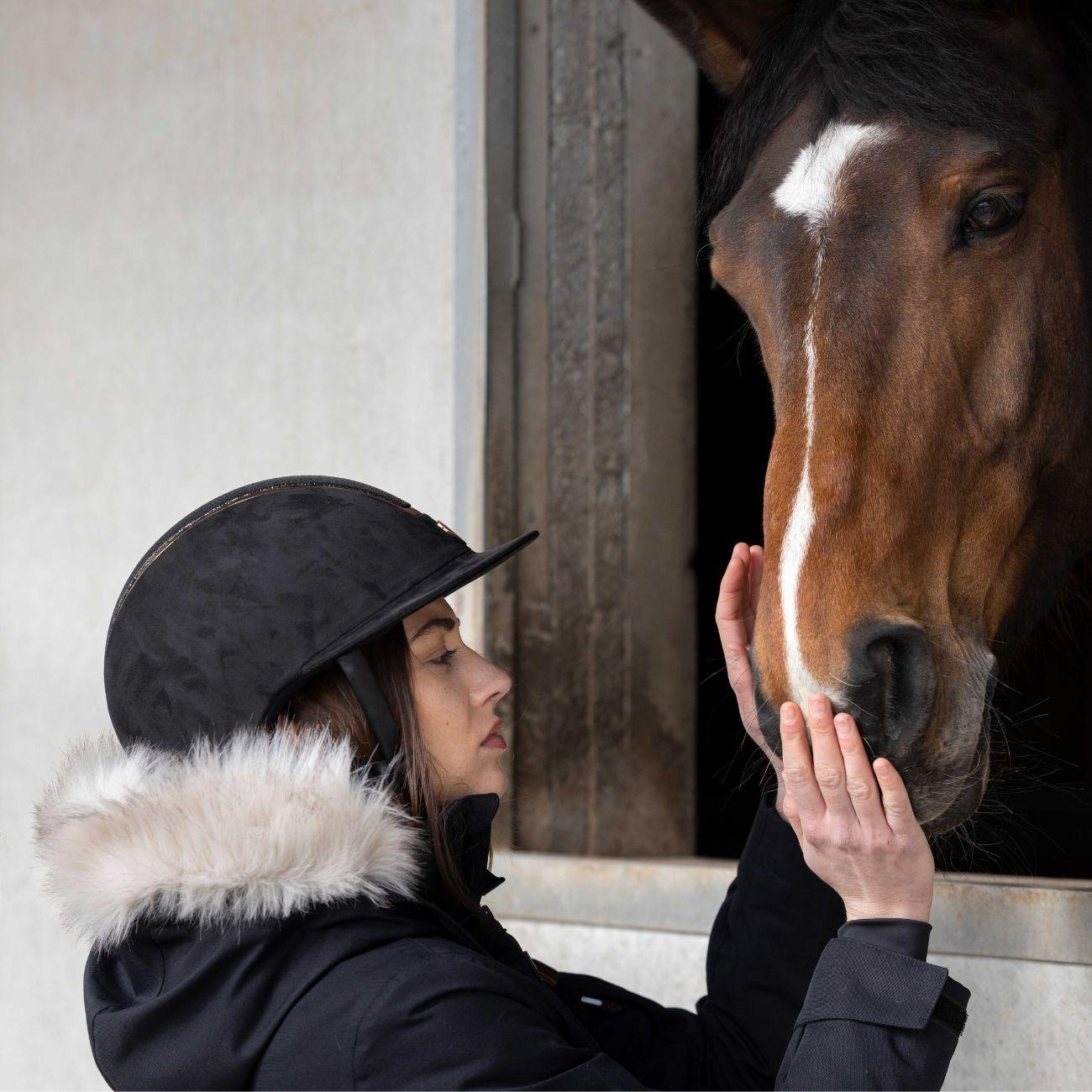 Cap Helmet Glint Lamè Equitheme Nero/Oro Rosa 911452 BLACK/GOLDENPINK EQUITHEME 