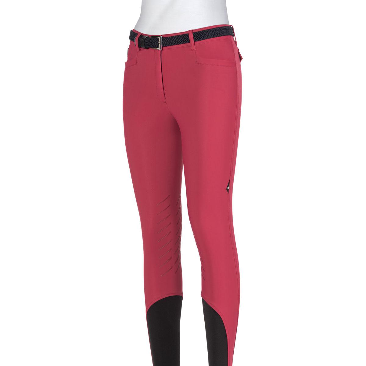 PANTALONI DONNA CON GRIP AL GINOCCHIO MOD.CATIRK 30EQ-ES123PN09048 019CILIEGIA EQUILINE