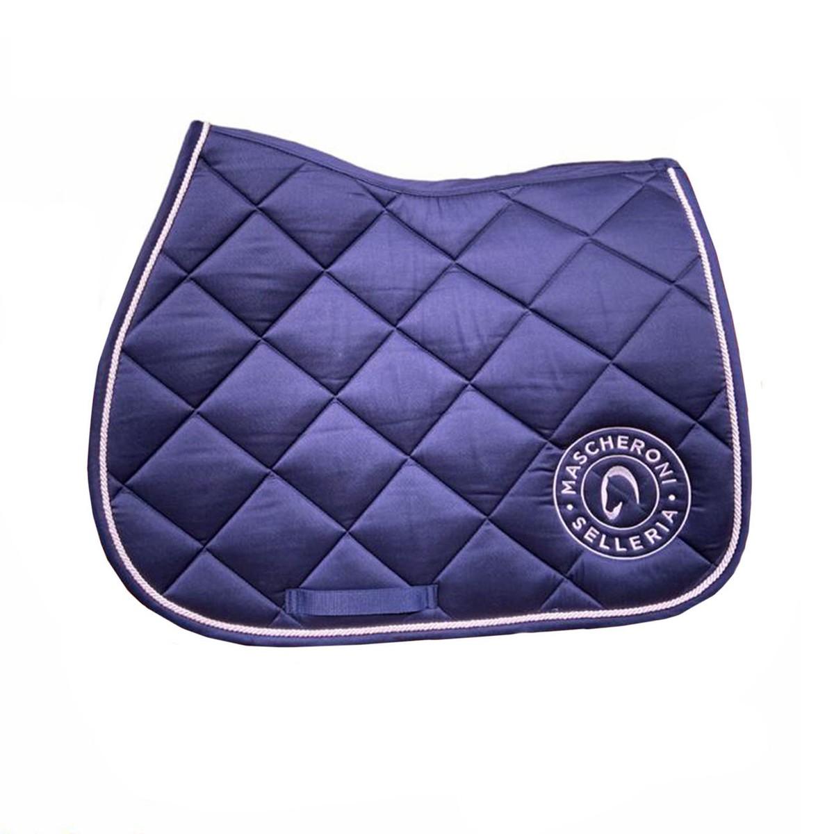 Sottosella Da Salto Con Logo Tondo Mascheroni Blu/Argento 09MA-SADDLEPAD NAVY-SILVER MASCHERONI SELLERIA 