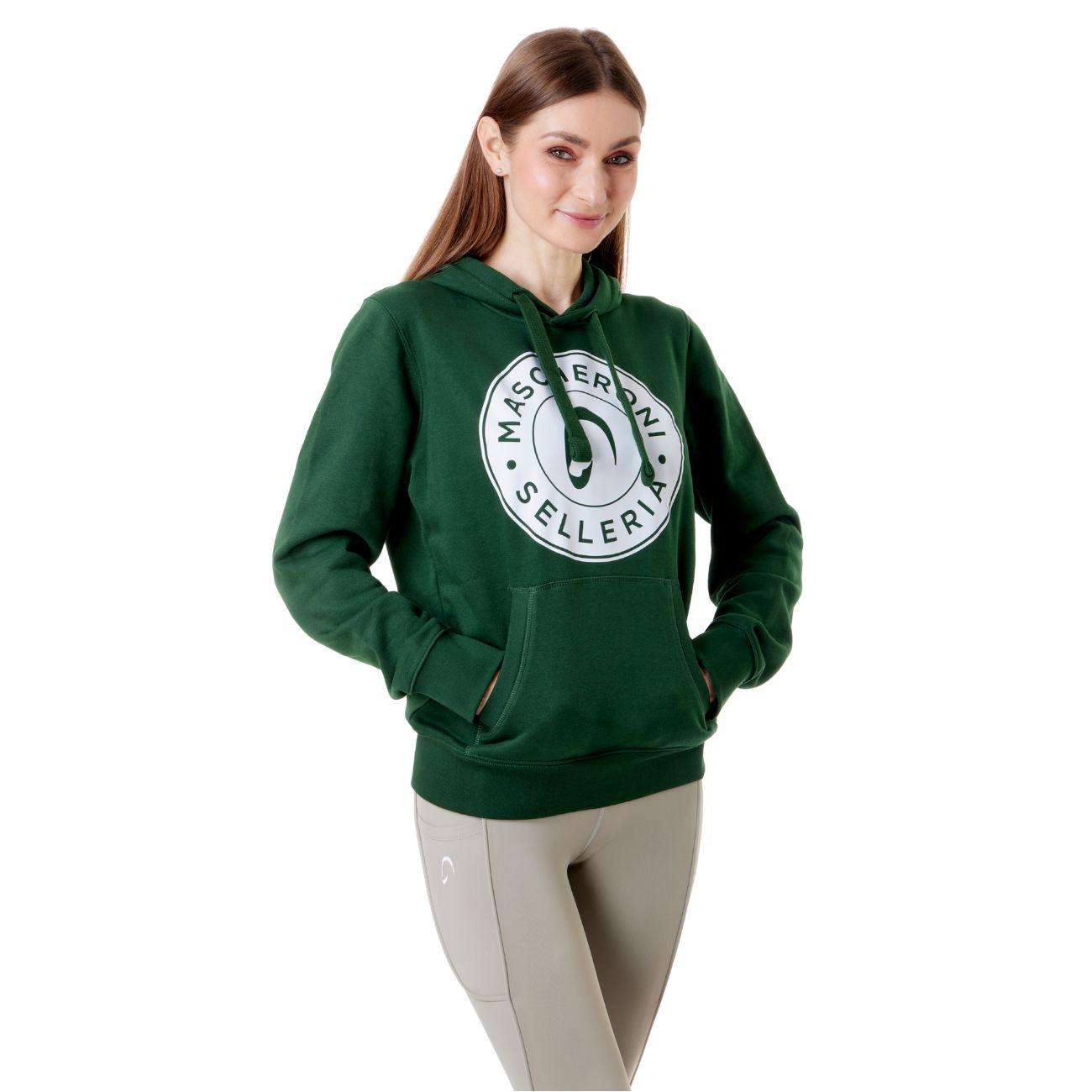 Felpa Unisex Con Cappuccio Mascheroni 09MA-K489 VERDE MASCHERONI SELLERIA 