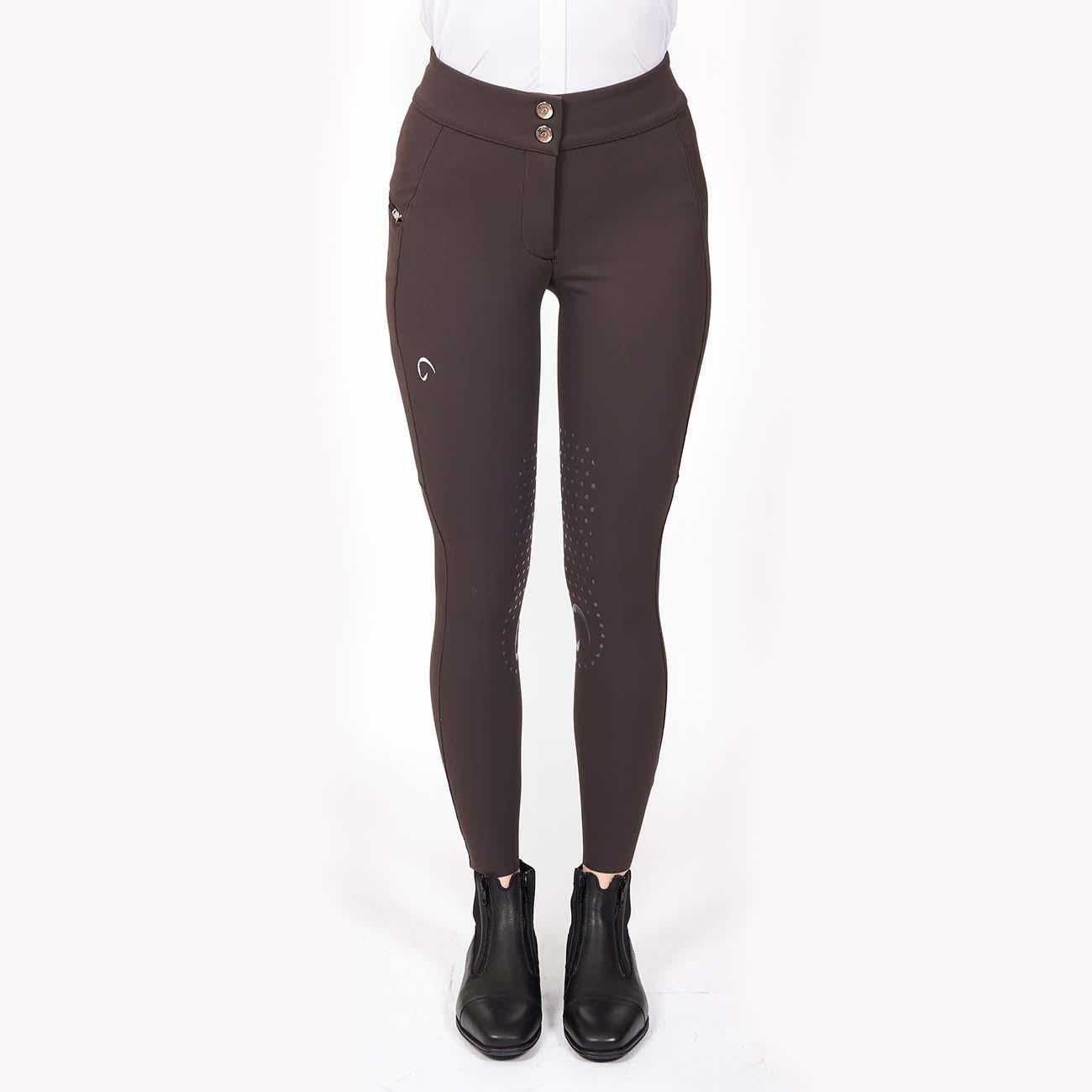 PANTALONE DA EQUITAZIONE DONNA VITA ALTA CON GRIP 09MA-02VENEZIA 499MARRONE MASCHERONI SELLERIA 