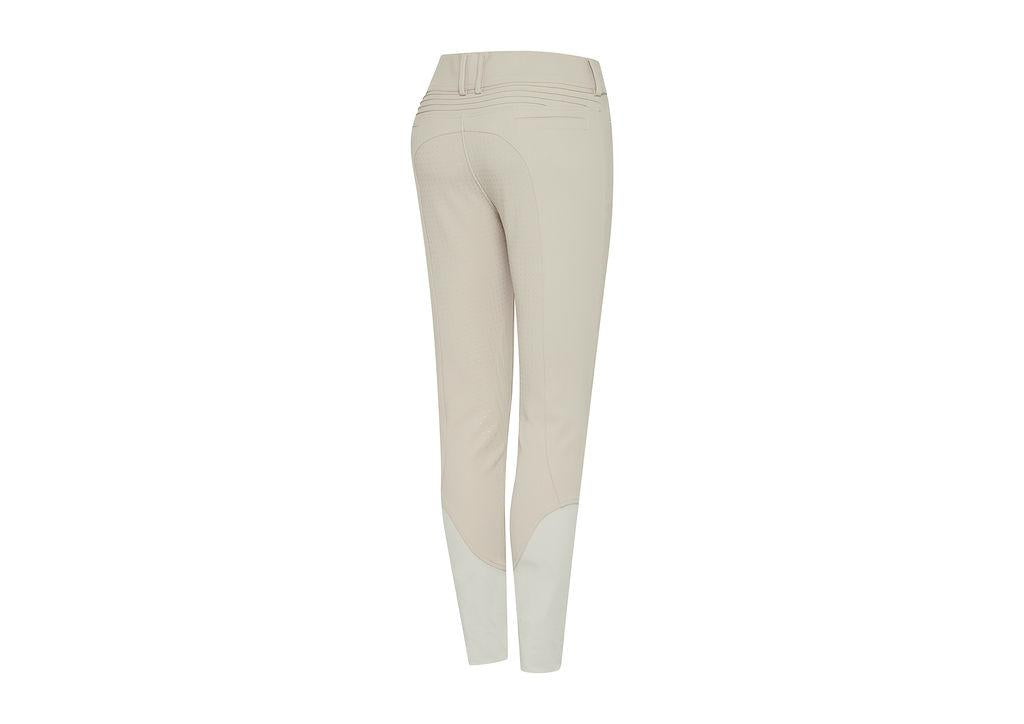 PANTALONE DA EQUITAZIONE DONNA GRIP AL GINOCCHIO MOD.CHLOE EMBROIDERY 30SS-CHLEMB SAND SAMSHIELD 