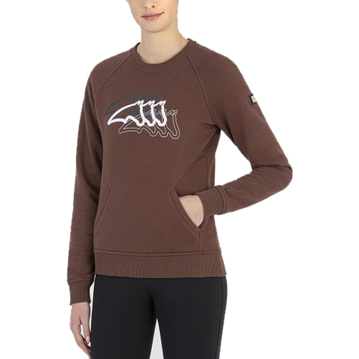 FELPA DONNA MOD.CHAMEC 28EQ-R09752 379DEEP BROWN EQUILINE
