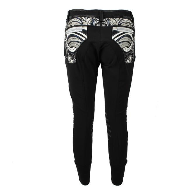 ANIMO Nuevo Nero Pantaloni Da Equitazione 10AMNUEVO NERO ANIMO 