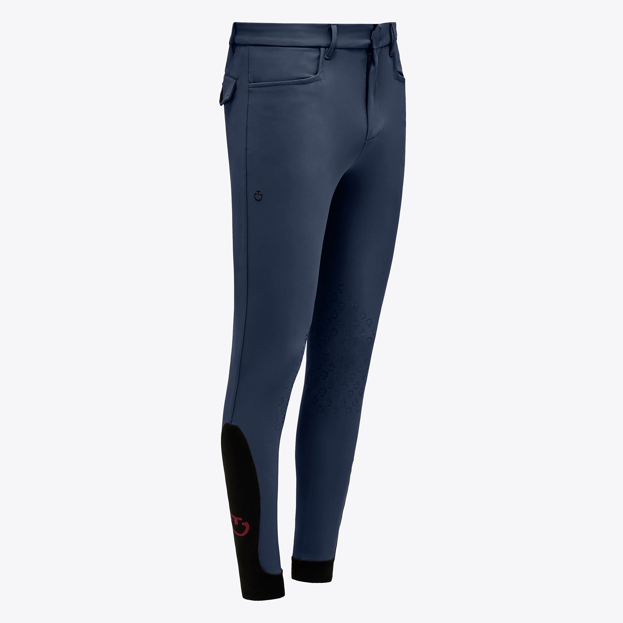 PANTALONE DA EQUITAZIONE UOMO CON GRIP AL GINOCCHIO 30CT-PAUN22JE010 7J00 ATLANTIC BLUE CAVALLERIA TOSCANA 