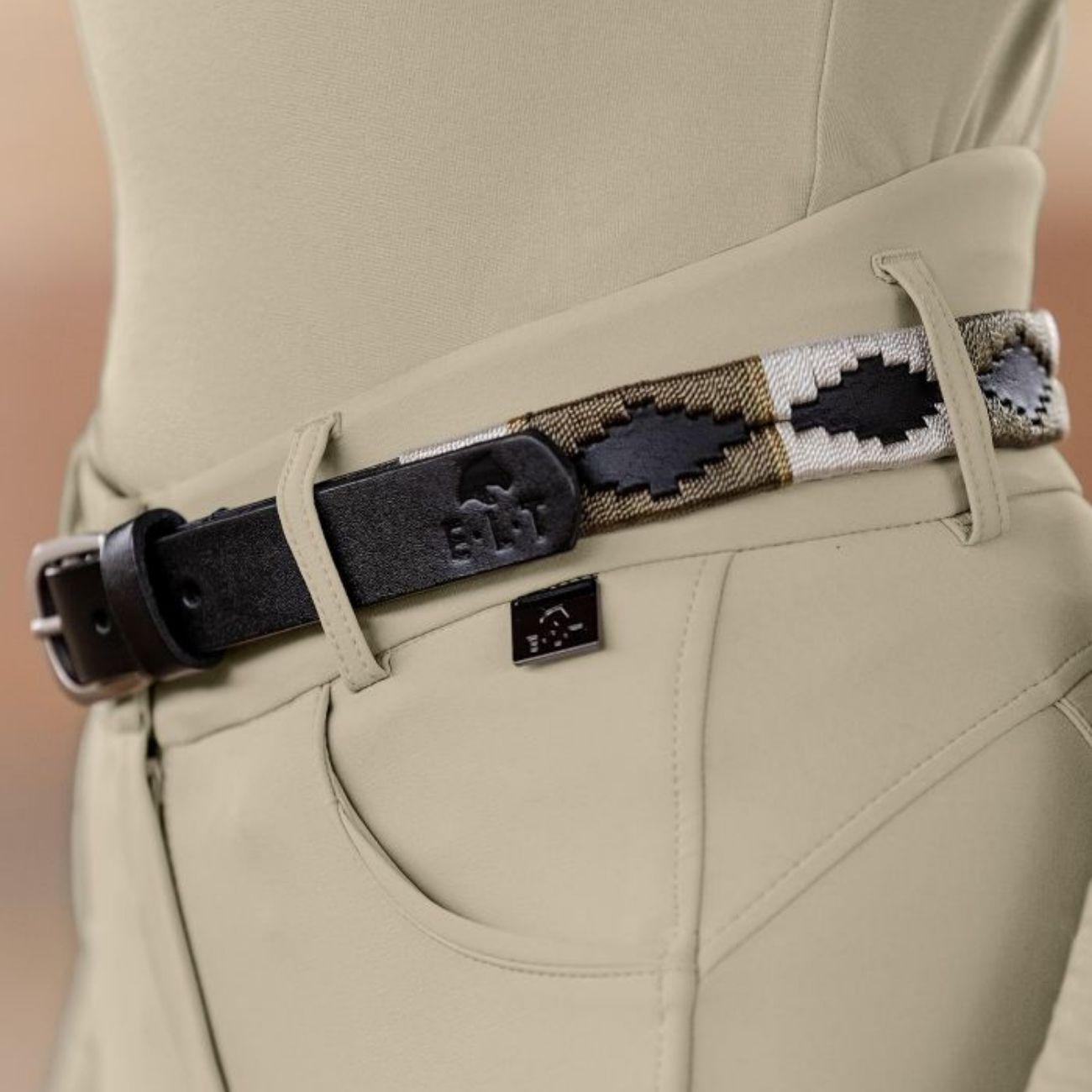 Cintura In Cuoio Modello Gemma Elt Verde/Marrone 32380 58GREENBROWN ELT 