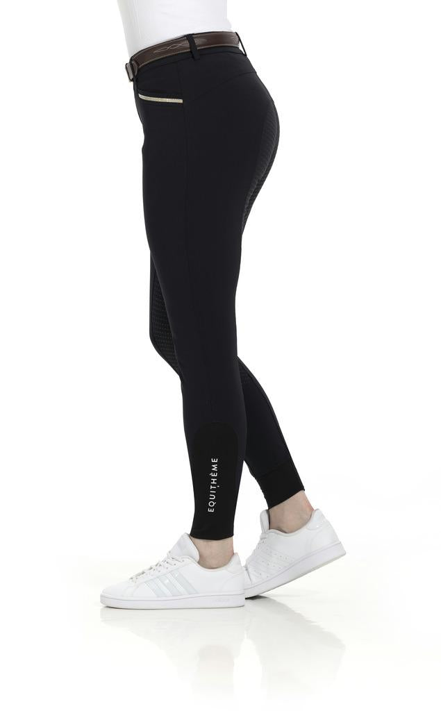 PANTALONE DA EQUITAZIONE DONNA MOD.GIZEL FULL GRIP 09ET-979794 BLACK EQUITHEME 