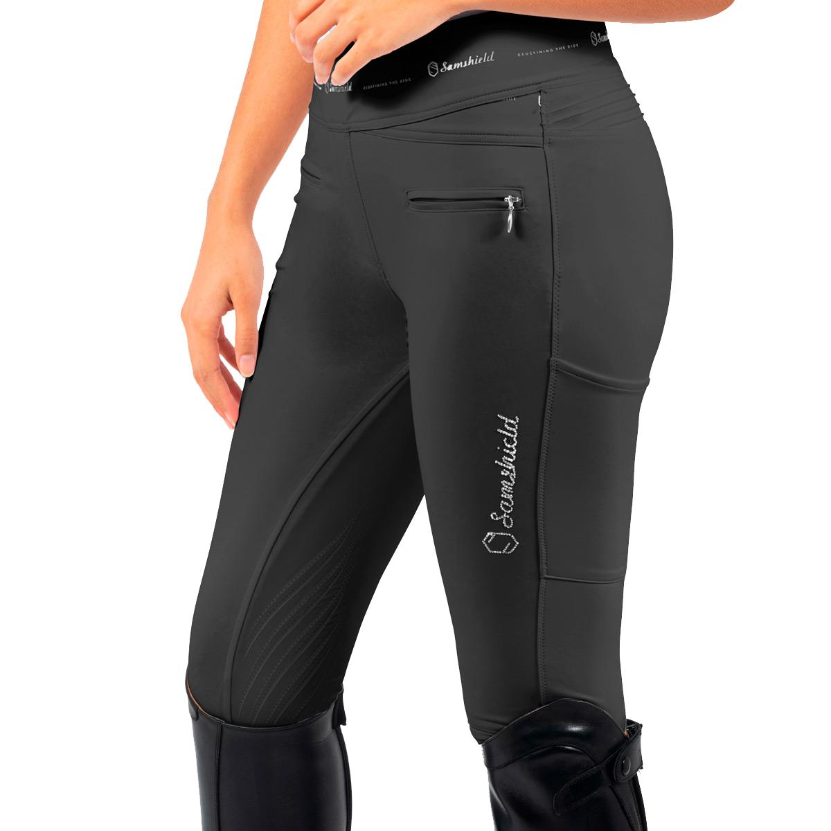 Riding breeches with GRIP AL GINOCCHIO style ALPHA SAMSHIELD 09SS-BRCH-ALPHA ANTHRACITE SAMSHIELD