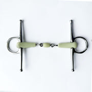 FILETTO AD ASTE SPEZZATO IN 3 CON CANNA IN GOMMA BIANCA 30MA-5 PLASTICA EQUINE HORSE