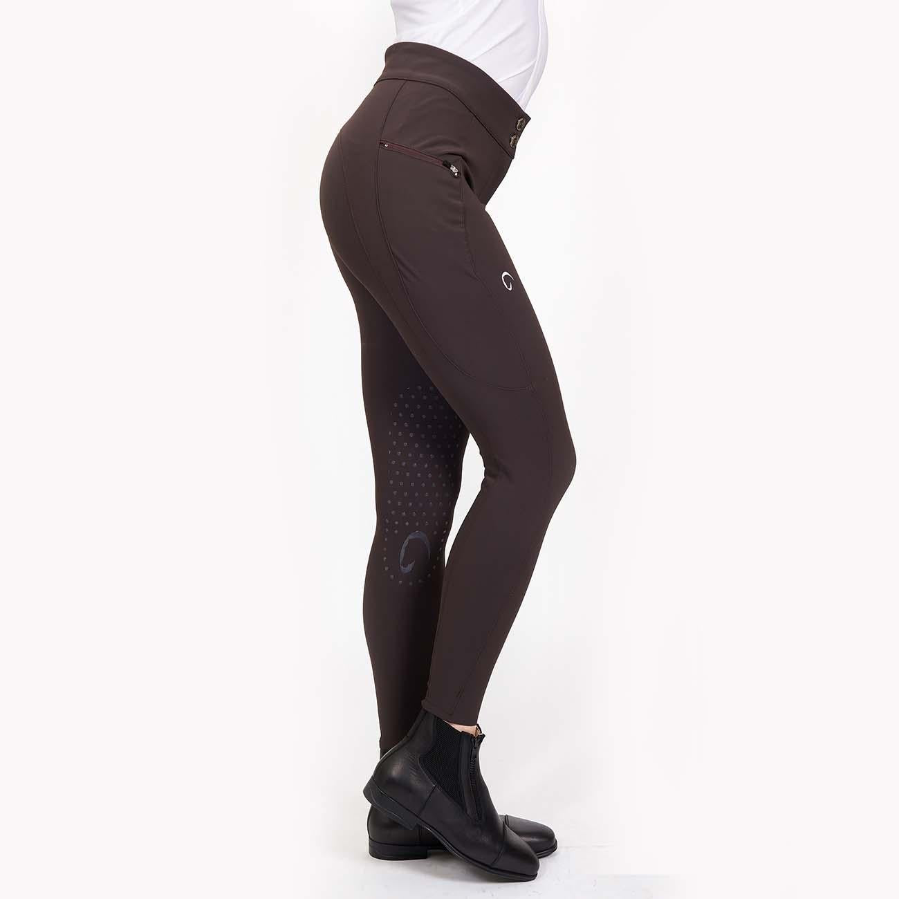 PANTALONE DA EQUITAZIONE DONNA VITA ALTA CON GRIP 09MA-02VENEZIA 499MARRONE MASCHERONI SELLERIA 