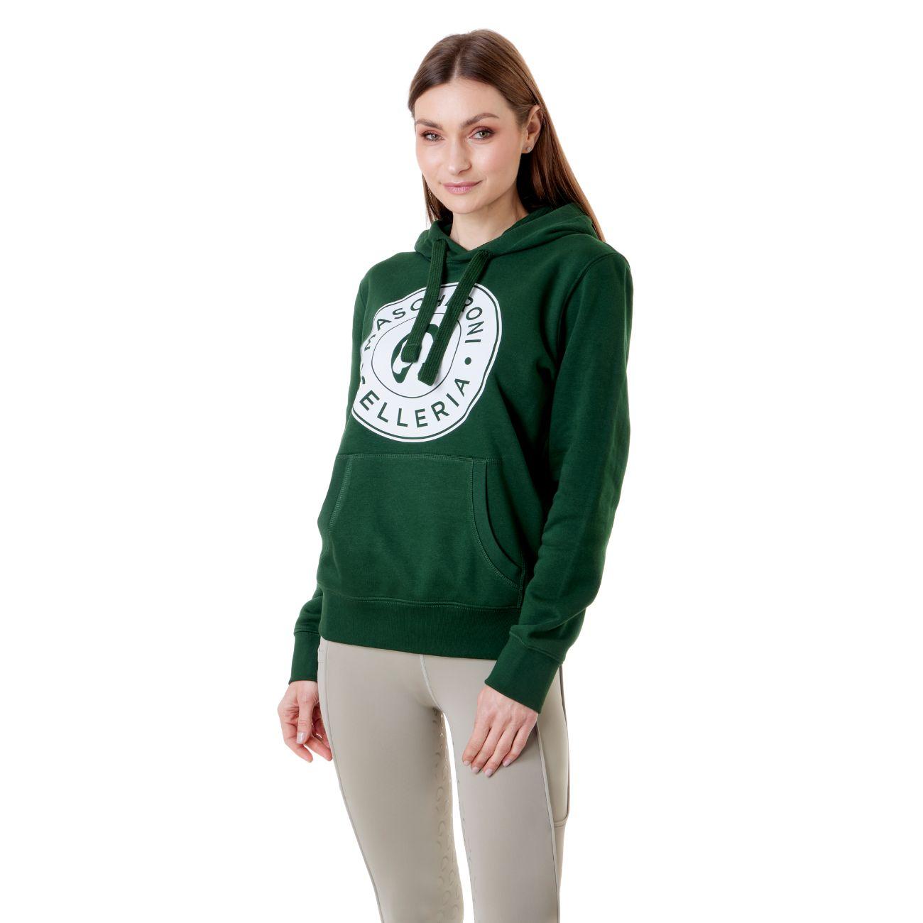 Felpa Unisex Con Cappuccio Mascheroni 09MA-K489 VERDE MASCHERONI SELLERIA 