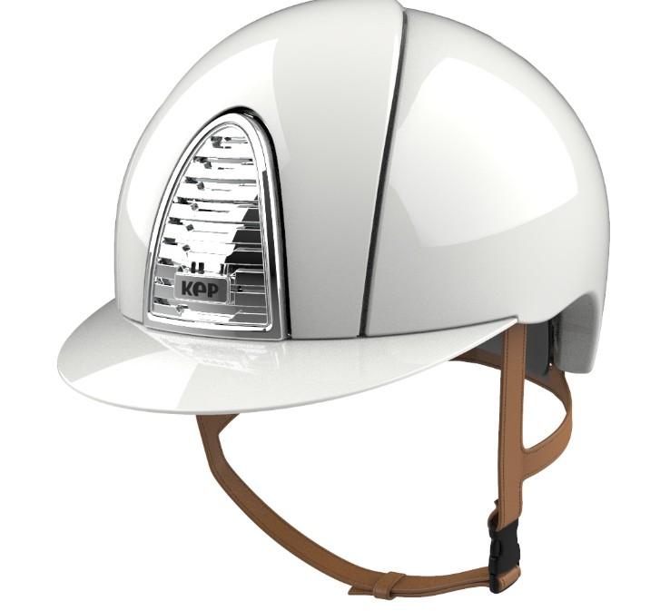 KEP ITALIA Cromo 2.0 Polish Bianco nan casco da equitazione CRP2.CHR+ BIANCO KEP ITALIA