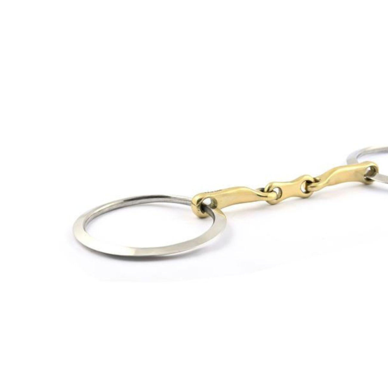 JUMP'IN FILETTO AD ANELLI FRENCH MOUTH SPEZZATO IN 3 SOTTILE E SQUADRATO JUMP'IN OTTONE filetti ad anelli 0026B 09JU0026B OTTONE JUMP'IN 