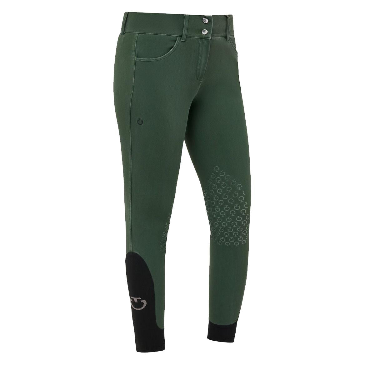 Pantaloni Donna A Vita Alta Con Grip Al Ginocchio Cavalleria Toscana 31CT-PAD090JE193 5I00LAVAGGIO VERDE CAVALLERIA TOSCANA 