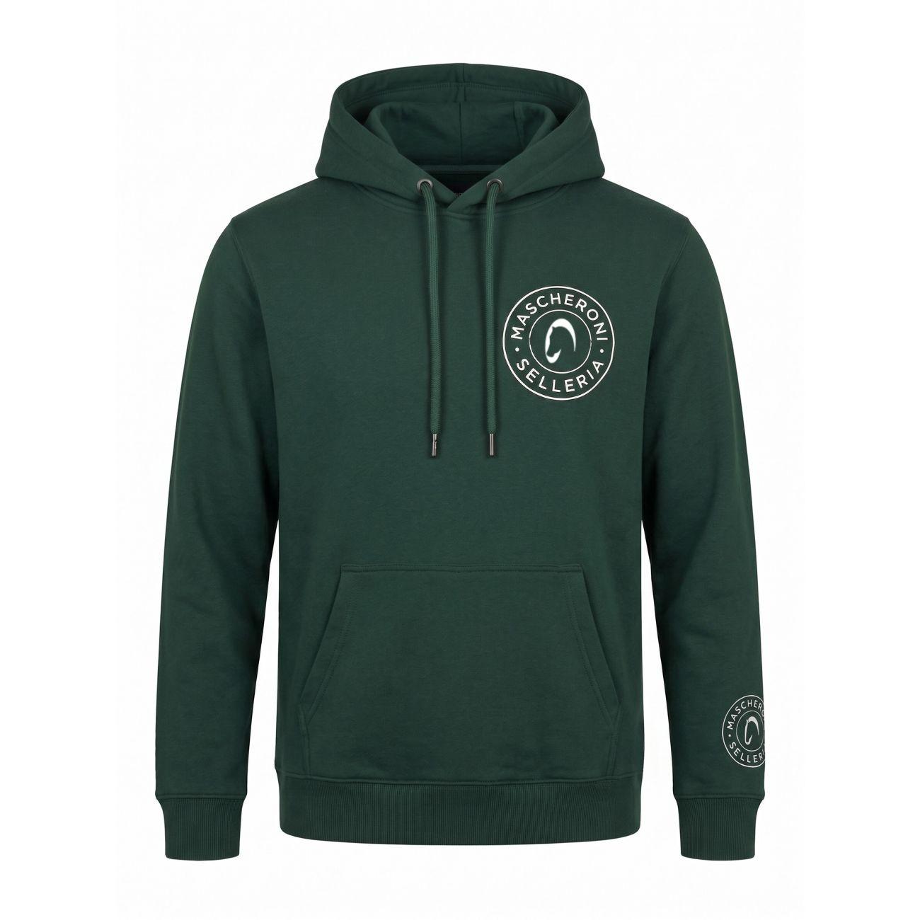 Felpa Unisex Con Cappuccio E Logo Mascheroni FELPACAPPMASKE GREEN MASCHERONI SELLERIA 