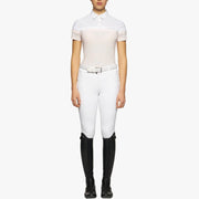 POLO DONNA MEZZA MANICA TESSUTO JERSEY 09TC-POD294JF022 BIANCO ROSA CAVALLERIA TOSCANA