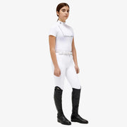 POLO BAMBINA IN JERSEY CON ZIP CAVALLERIA TOSCANA 30CT-POA090JE152 0001 WHITE CAVALLERIA TOSCANA