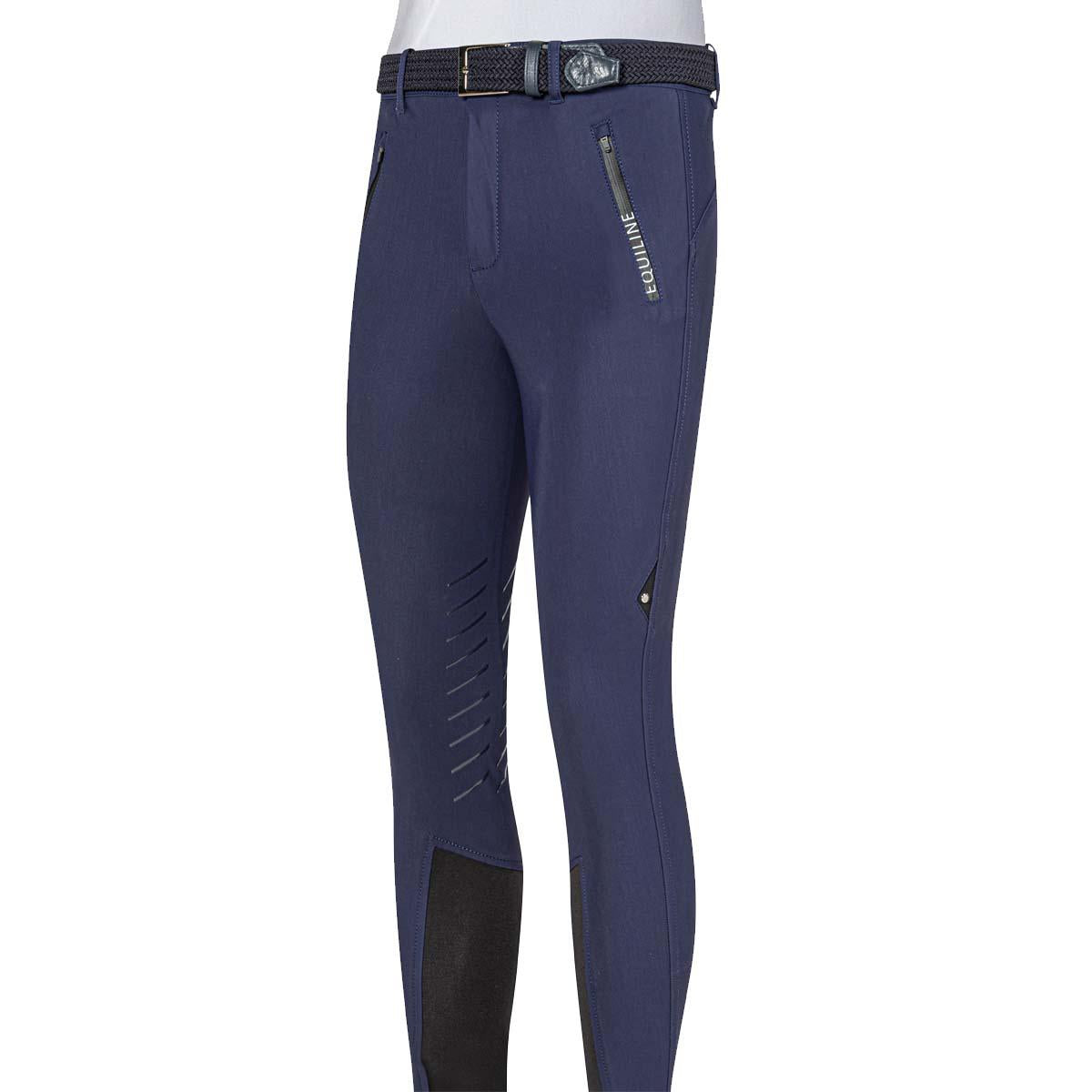 PANTALONE DA EQUITAZIONE UOMO CON GRIP GINOCCHIO MOD.CUBEC 09EQ-N08498 232COBALTO EQUILINE