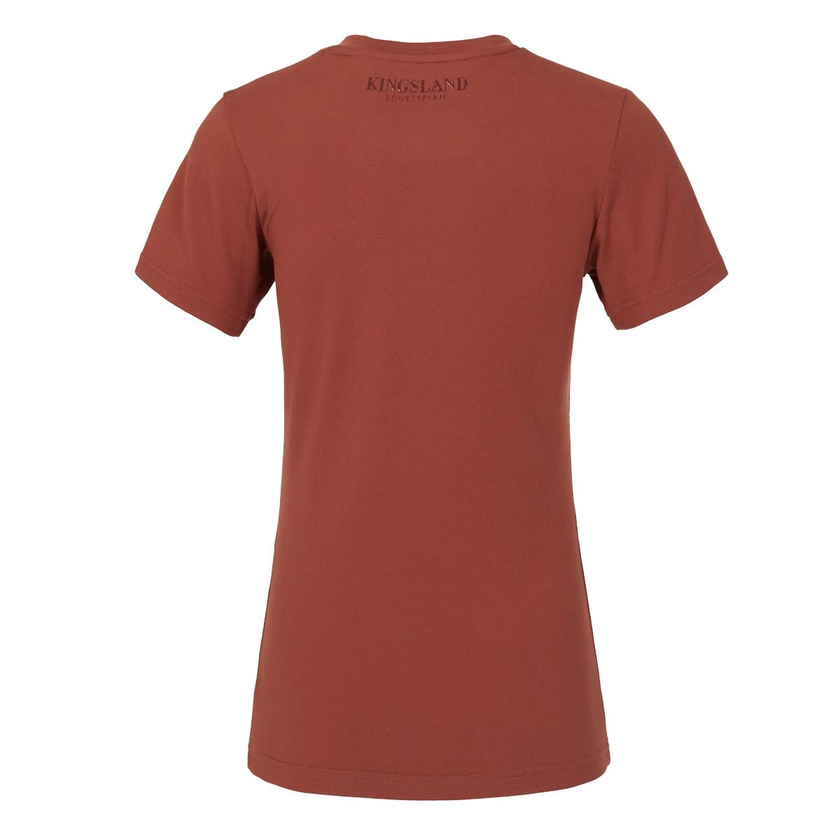T-SHIRT MANICA CORTA COLLO A V MOD.KLOLANIA 09KING-2210203319 018BROWN MAHOGAN KINGSLAND 