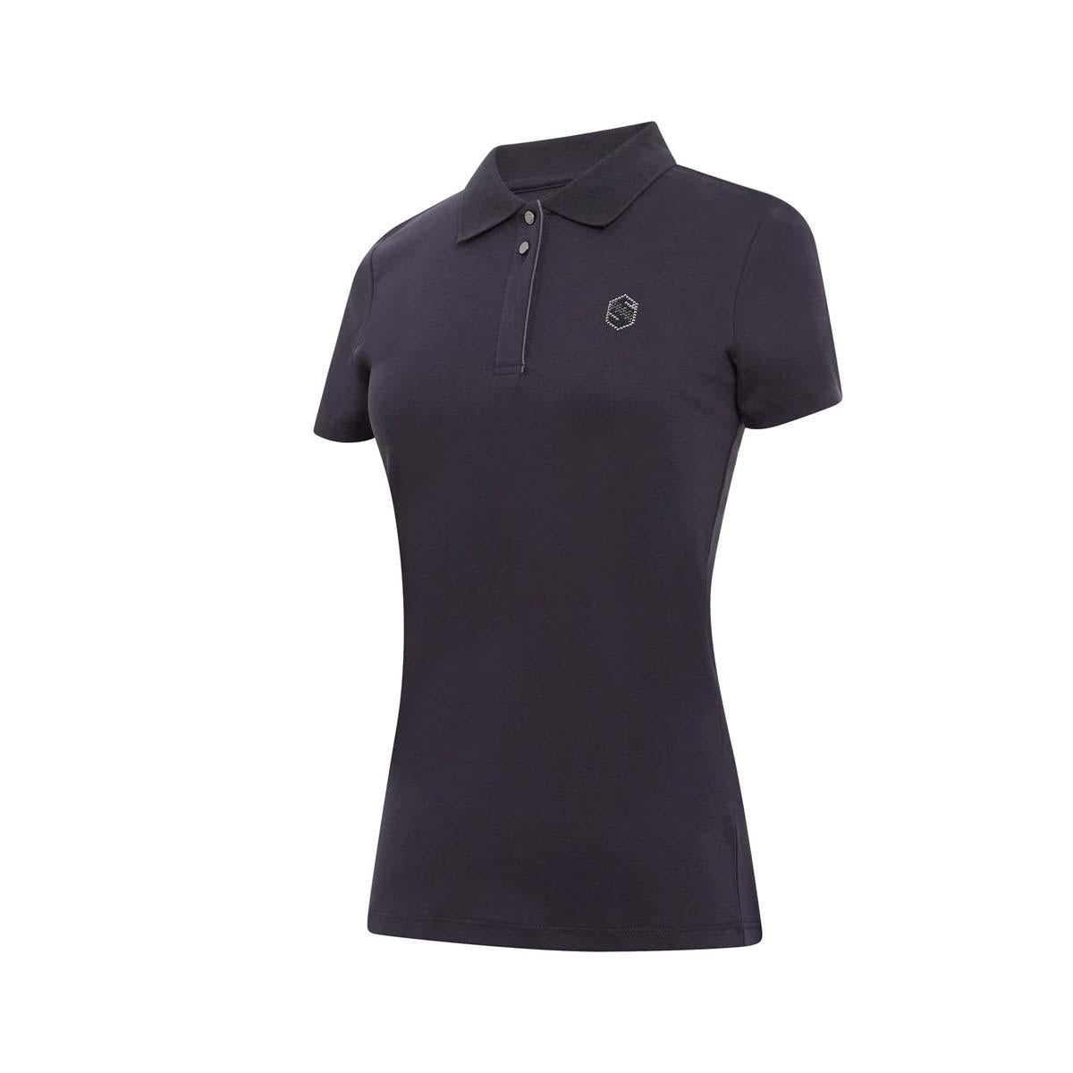 POLO DONNA MANICA CORTA MOD.MAGGIE SAMSHIELD 29SS-MAGGIE NAVY TONE ON TONE SAMSHIELD