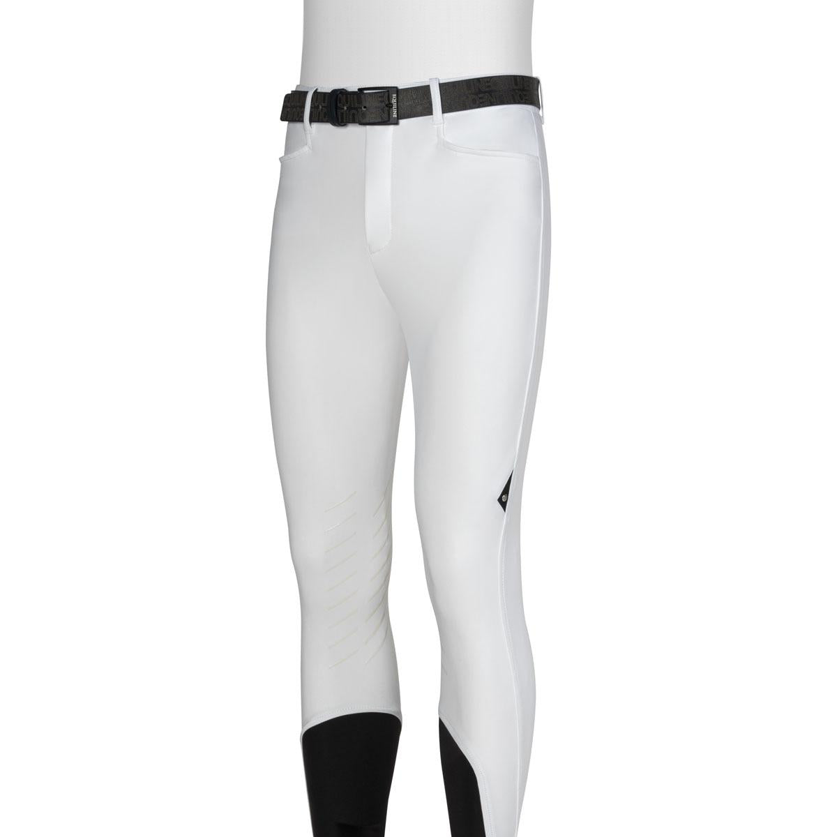 PANTALONI UOMO CON GRIP AL GINOCCHIO MOD.CRENTK 30EQ-ES123PN08304 001BIANCO EQUILINE